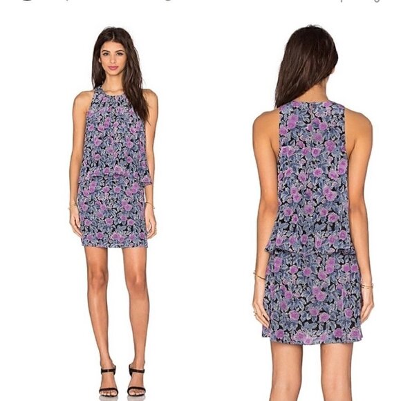 Joie Dresses & Skirts - 𝅺💜 Joie 100% Silk Everla Floral Caviar dress - XS/0